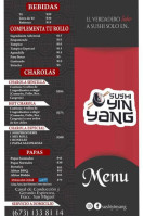 Sushi Yin Yang menu