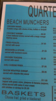 Myrtle Beach Resort menu