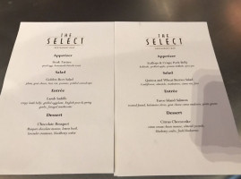 The Select Restaurant Bar menu