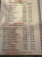 Ray's Place menu