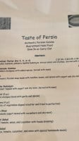 Taste Of Persia menu