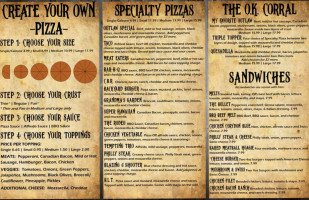Outlaw Pizza menu