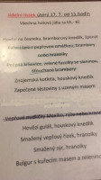 Penzion U Sojků menu
