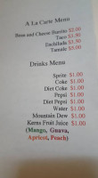 La Salsa Mexican Food menu