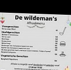 De Wildeman menu
