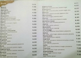 La Pizza D Autore menu