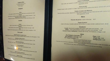 Trattoria Nina menu