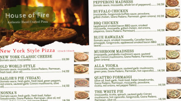 House Of Fire Pizza food