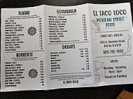 El Taco Loco menu