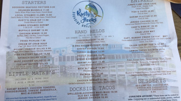 Rusty Hooks Dockside Grill menu
