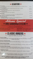 Adams Ribs menu