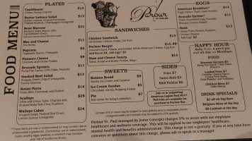 Parlour St. Paul menu