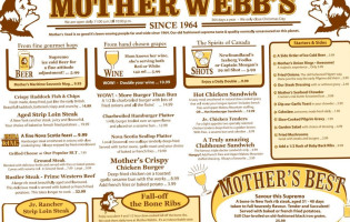 Mother Webb's Steakhouse menu