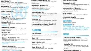 The Grind House menu