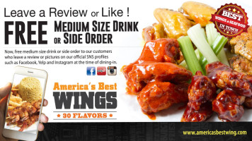 America's Best Wings food