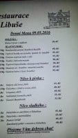 Restaurace U Libuše menu