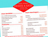 Sweets Eats menu