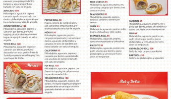 Sushi Kuali Cosala menu
