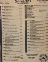 Schwartz's Delicatessen menu