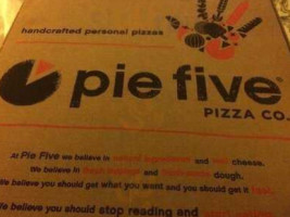 Pie Five Pizza Co. menu