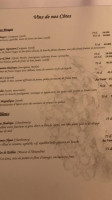 L'olivier Resturant menu