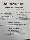 Franklin Deli menu