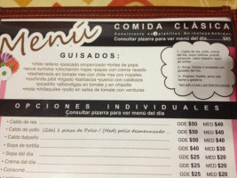 Conchita menu