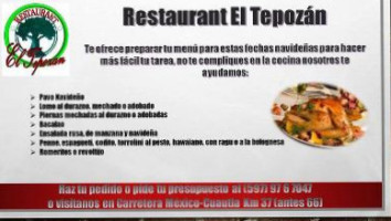 El Tepozan menu