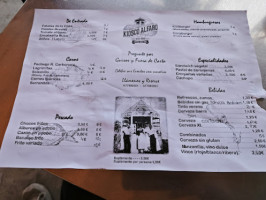Kiosco Alfaro menu