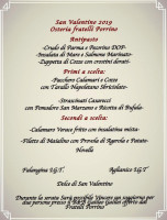 Osteria Fratelli Porrino menu