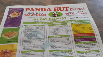 Panda Hut Express Ltd menu