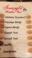 Saracoglu Coffee menu