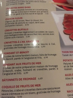 Brasserie Fleurimont menu