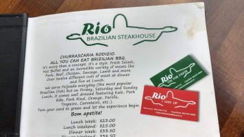 Rio Brazilian Steakhouse menu