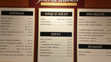 Taste Of Lebanon menu