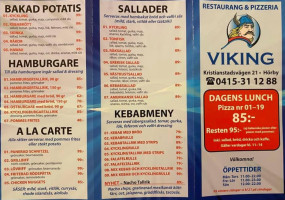 Restaurang Pizzeria Viking menu