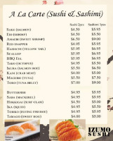 Izumo Sushi menu