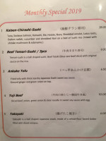 Mabui Sushi Izakaya menu