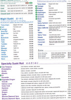 Dharma Sushi Restaurant menu