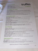 Truffles Cafe menu