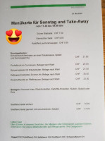 Hotel-Restaurant Baumgarten menu