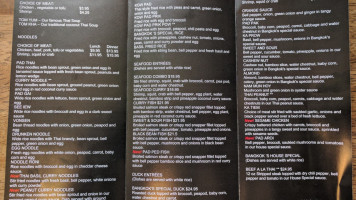 Bangkok Cuisine menu