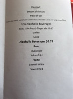 Alestine's menu
