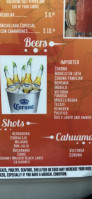 Micheladas Taqueria menu