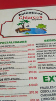 TaquerÍa Los Autenticos Charcos menu