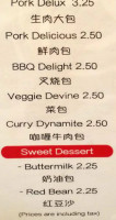The Bao Place menu