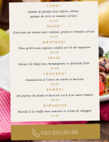 Le Bar du Coq menu