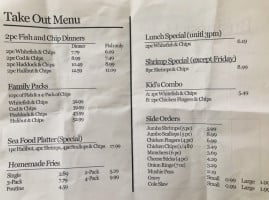 Riverside Fish Hut menu