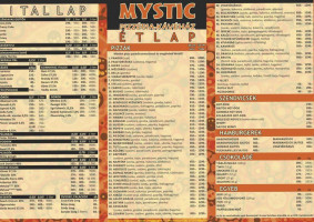 Mystic Bár menu
