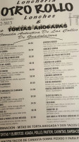 Loncheria Otro Roll menu